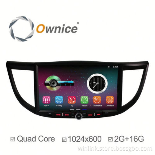 Wholesale ownice quad core android 4.4 & android 5.1 car DVD player for CRV 2012 support rear camera 2G HD